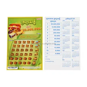 Eco-Friendly Lottery Ticket Printing Custom Lottery Scratch Off Cards Lottery Winning Tickets