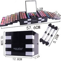 Palette de maquillage multifonction MISS ROSE 142 couleurs, fards à paupières, blush, poudre à sourcils