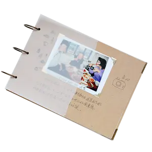 Album Photo de Scrapbook en papier Kraft brun pour bébé, taille personnalisée pour mariage, anniversaire, amour, cadeau Surprise