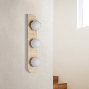 Lámpara de Pared de Travertino Amarillo de Estilo Retro Wabi-sabi, Creativa para Escaleras, Dormitorio, Cabecera, Pasillo - Product Image 3
