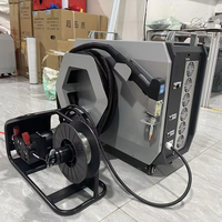 Mesin Las Serat Genggam Berpendingin Udara 1200W 2000W 4 in 1 untuk Rangka Braket Pemasangan Panel Surya