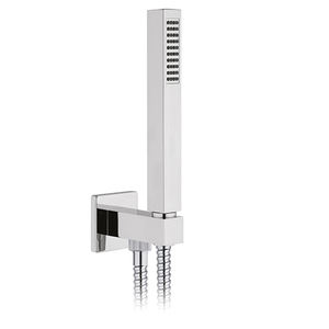 Juego de ducha cuadrado con manguera flexible y ducha de mano cromada 24 cm de largo, 23 cm de ancho, 9 cm de altura - Product Image 1