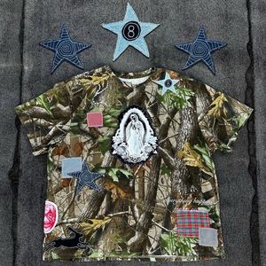 T-shirt graphique pour homme, fabrication sur mesure, 100% coton, tricoté, imprimé numérique, coupe courte, style vintage, coupe ample - Product Image 1