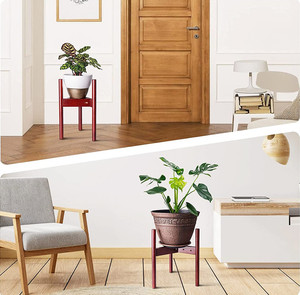 Soporte <span class=keywords><strong>para</strong></span> Plantas <span class=keywords><strong>de</strong></span> <span class=keywords><strong>Madera</strong></span> <span class=keywords><strong>de</strong></span> Haya Natural <span class=keywords><strong>de</strong></span> Mediados <span class=keywords><strong>de</strong></span> Siglo, Soporte Alto Ajustable <span class=keywords><strong>para</strong></span> <span class=keywords><strong>Macetas</strong></span> <span class=keywords><strong>de</strong></span> Flores <span class=keywords><strong>de</strong></span> Interior - Product Image 4