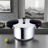 Casserole à pression de haute qualité en acier inoxydable 304 avec un pot et un couvercle de 20 cm d'épaisseur de 1,2 mm pour la cuisine à domicile, OEM ODM pris en charge