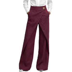 2026 Spring Summer European American Cotton <strong>Linen</strong> Straight Leg Pants Trendy Versatile Casual Long <strong>Trousers</strong> for <strong>Women</strong> - Product Image 5