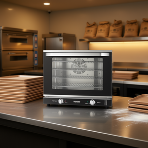 Four à convection Vevor 66L à 4 niveaux, 2800W, grille-pain électrique, porte en verre trempé, équipement de boulangerie - Product Image 2