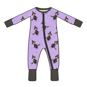 ชุดบอดี้สูทพิมพ์ลายน่ารักสำหรับฤดูร้อนเสื้อผ้าเด็กผู้หญิงพร้อมซิปทำจากผ้าไผ่เนื้อนุ่มคอลเลกชันฤดูใบไม้ผลิ - Product Image 2