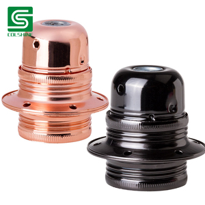 Base de Lámpara Colgante Negra FS05 de Latón con Rosca <span class=keywords><strong>E27</strong></span> <span class=keywords><strong>220V</strong></span> para Diseños de Iluminación Vintage Industrial DIY Colshine - Product Image 4