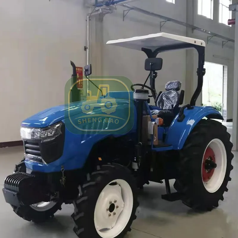 Cheap 75HP Agricultural Wheel Farming Tractors for Sale 754TB Diesel Power Engine Color Gear Steering Farm Machinery