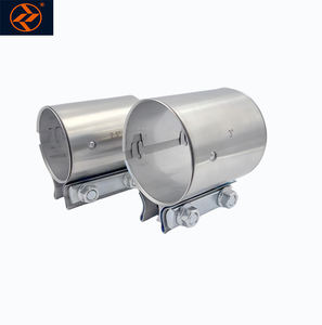 고성능 배기 클램프 맞대기 조인트 스테인리스 스틸 밴드 클램프 슬리브 자동차 커플러 배기 파이프 클램프 - Product Image 1