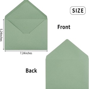 Cross-border Hot-selling Sage Green Lavender Purple Saliva Glue <b>Envelope</b> <b>Colorful</b> Greeting Card Invitation Card Kraft Paper - Product Image 3