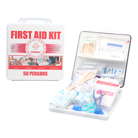 Trousse de premiers secours murale personnalisée OEM, portable, étanche, en plastique, pour 50 personnes, pour usine
