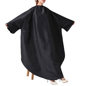 Hairdressing Cape 155 Cm Width Black Waterproof For Salon Hair Dyeing Perming Beauty Treatment - Product Image 2