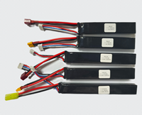 Batterie LiPo Battivus Airsoft 7.4V 11.1V 1200mAh 25C en forme de bâton Nunchuck pour M4 AK Crane Stock Tamiya Deans XT30 XT60 Grade A