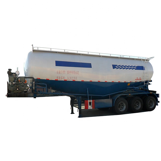Заводская Лучшая цена, 3 оси, 45 м3, объемный цементный порошковый резервуар, полуприцеп для продажи