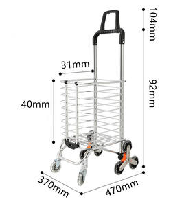 गुआंगज़ौ निर्माण थोक दुनिया भर में घरेलू व्यक्तिगत सुपरमार्केट शॉपिंग कार्ट ट्राली - Product Image 3