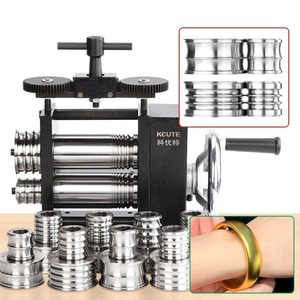 Laminoir à Main Double Usage pour Bijoux Or Argent, Fil et Feuille, Presse Manuelle de Moulage de Bracelets, Machine à Laminoir pour Bijouterie - Product Image 1