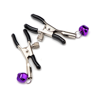 Pinces à tétons Double Cloche de type C, couleur violette, jouet pour adultes coquin - Product Image 2
