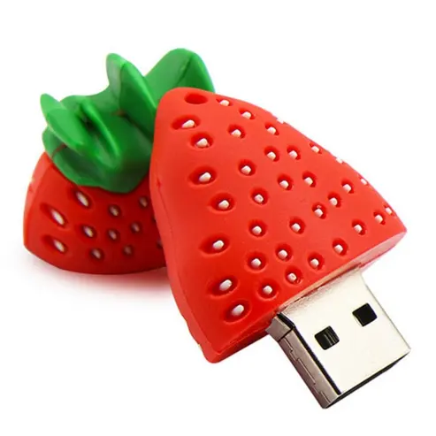 Unidade flash USB para presente personalizado em pvc, chave USB em forma de fruta, 1g, 4g, 8g, 16g