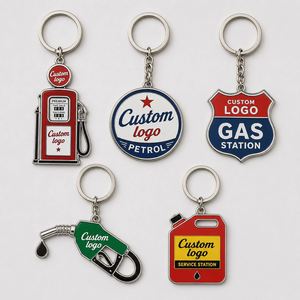 Llaveros Personalizados al por Mayor con Diseño de Letreros de Gasolina, Logotipos de Gasolineras, Souvenirs Promocionales, Llaveros para Viajeros - Product Image 1