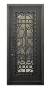 Portail de villa en fer forgé de luxe Qifan avec design orné personnalisé pour entrée résidentielle haut de gamme - Product Image 3