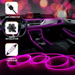 <span class=keywords><strong>Kit</strong></span> d'éclairage d'ambiance LED pour l'intérieur de la <span class=keywords><strong>voiture</strong></span>, bande décorative RGB 12V, accessoires USB - Product Image 5