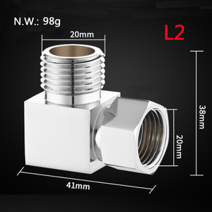 L2 90 degrés mâle à femelle capuchon mobile bras de <span class=keywords><strong>douche</strong></span> flexibles adaptateur de vanne d'<span class=keywords><strong>angle</strong></span> adaptateur de raccord de tuyau G1/2 - Product Image 2