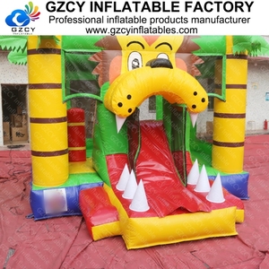 Château gonflable et toboggan en PVC commercial pour les fêtes d'enfants en plein air - Thème Jungle Safari <span class=keywords><strong>Roi</strong></span> <span class=keywords><strong>Lion</strong></span> Installation facile - Product Image 2