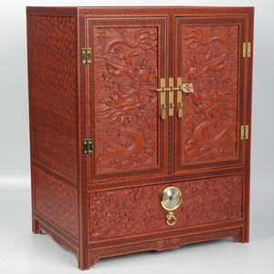 Elegant Luxury Handmade American Style Wooden Cedar <b>Wood</b> Lacquer Finish Travel Cigar Cabinet Humidor with Humidifier Gift Box - Product Image 1