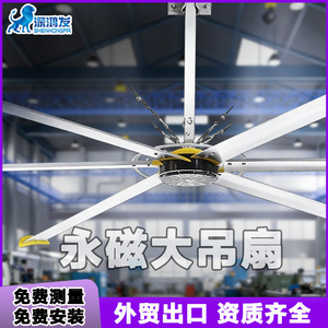 Industrial Ceiling Fan 1000W AC Motor 3 Speeds <b>Large</b> Size Design For Factory Workshop Ventilation - Product Image 2
