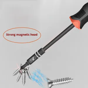 Set di cacciavite Phillips magnetico 11-in-1 multifunzione con manico in plastica a cricchetto industriale e punte a stella - Product Image 3