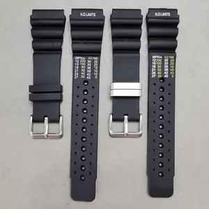 for diver diving n.d. limits 20mm 22mm 24mm rubber silicone watch band watch strap