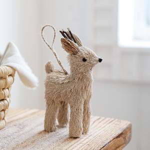 Sisal Woodland animale Mini <span class=keywords><strong>albero</strong></span> <span class=keywords><strong>di</strong></span> <span class=keywords><strong>natale</strong></span> ornamenti <span class=keywords><strong>di</strong></span> paglia <span class=keywords><strong>di</strong></span> Sisal animali statuette ornamenti <span class=keywords><strong>di</strong></span> <span class=keywords><strong>natale</strong></span> per decorazioni rustiche <span class=keywords><strong>di</strong></span> <span class=keywords><strong>natale</strong></span> - Product Image 3