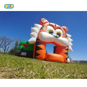 Moonwalk Inflatable Bouncer nhảy bouncy lâu đài Jumper trẻ em thương mại PVC rừng Safari Tiger nhà bị trả lại - Product Image 4