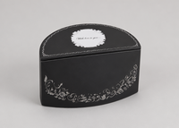 Boîte cadeau de luxe personnalisée semi-circulaire rotative, double ouverture, en carton rigide avec coussin pour bijoux, pour parfum et cosmétiques