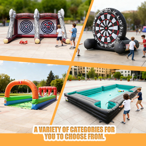 Jeu de fléchettes géantes gonflables pour événements de carnaval, location pour team building - Product Image 4