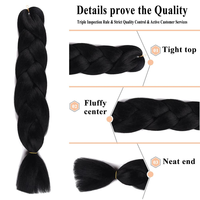 Prix d'usine, vente en gros, extensions de cheveux synthétiques tressées jumbo douces et volumineuses pour femmes, 82 pouces, 165g, à trame unique, très demandées