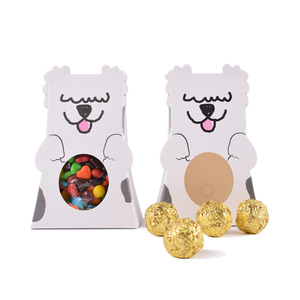 Joybean kotak hadiah kertas Kraft lipat hewan lucu gaya Korea dengan pita cap daur ulang untuk kaus kaki permen & kemasan karton - Product Image 5