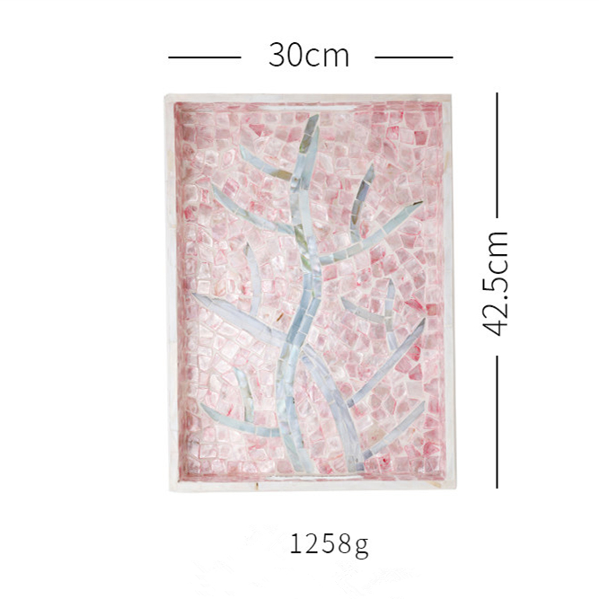Plateau coquillage grand format, coloris pastel.