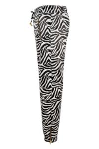 Pantalones de Mujer Personalizados 100% Cuero Nappa con Estampado de Cebra, Corte Entallado, Marca Privada OEM/ODM, Pantalones Clásicos de Lujo - Product Image 2