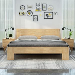 Lit en bois dur Nodric, style moderne, meubles de chambre à coucher, sélection de couleurs et de tailles, lits en bois - Product Image 3