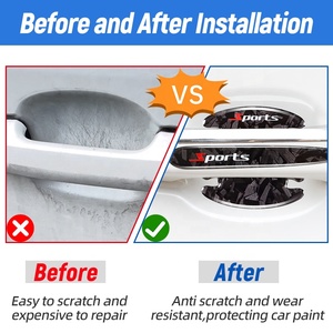 8 cái/bộ 6 màu sắc cửa xe xử lý Cửa Bát chống xước bảo vệ cửa xe xử lý cup trầy xước bảo vệ - Product Image 3