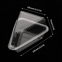 Emballage en forme personnalisée, boîte triangulaire transparente jetable, boîte à gâteau en plastique