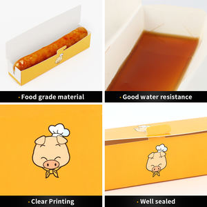 Caja de envío personalizada corrugada Mcdonald Hot Dog French Fry Box Caja plegable desechable de grado alimenticio - Product Image 3