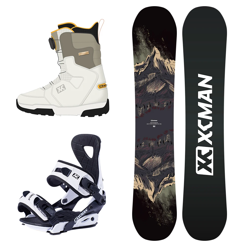 Full Set Snowboard with Bindings and Snow Boots for All