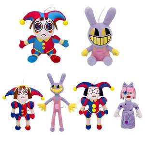 18-30cm The Amazing Digital Circus Jax Plush Pomni Boneca de pelúcia Anime Palhaço Brinquedo Cartoon Quarto Ornamento Brinquedo