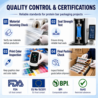 Emballage personnalisé pour barres énergétiques au chocolat, film en rouleau thermoscellable, papier aluminium, sachets pour bonbons, biscuits, gommes, barres protéinées