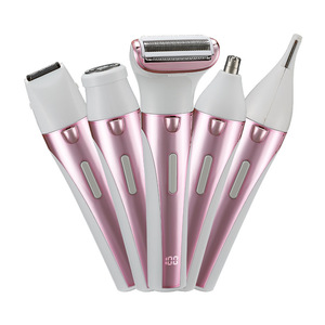 5-in-1 Rotating <b>Disc</b> Electric Razor & Epilator for Women USB Rechargeable Painless Hair Removal Face Bikini Pubic & Body Trimmer - Product Image 2