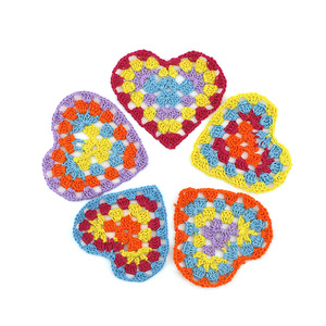 Phụ kiện móc len thủ công hình vuông, trái tim, hoa, động vật, trái cây, nhà máy sản xuất - Product Image 2